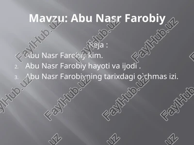 abu nasr farobiy — PPTX