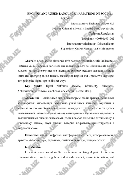 english and uzbek language variations on social media — DOCX
