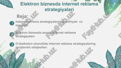 internet reklama strategiyalari — PPTX