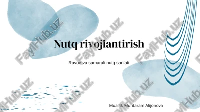 nutq rivojlantirish — PPTX