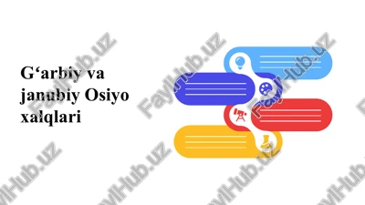 g'arbiy va janubiy osiyo xalqlari — PPTX