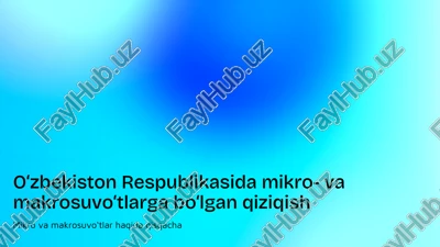 mikro va makrosuvo‘tlar haqida qisqacha — PDF