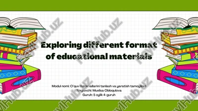 o’quv materiallarini tanlash va yaratish tamoyillari — PDF