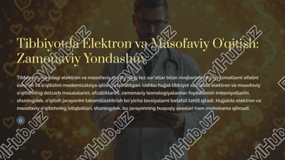 tibbiyotda elektron va masofaviy o'qitish: zamonaviy yondashuv — PPTX