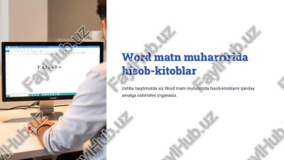 word matn muharririda hisob-kitoblar — PPTX