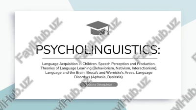 psycholinguistics — PPTX