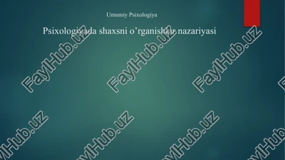 umumiy psixologiya — PPTX