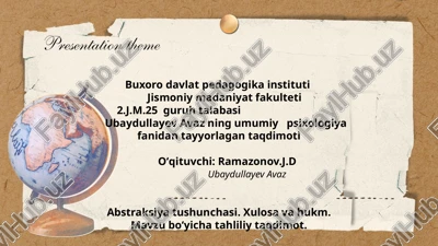 umumiy psixologiya — PPTX