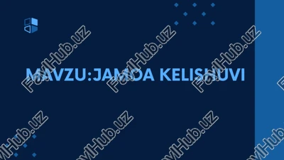 jamoa kelishuvi — PPTX