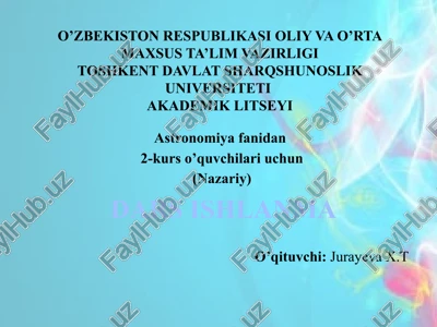 dars ishlanma — PPTX