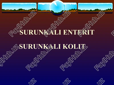 surunkali kolit surunkali enterit — PPTX