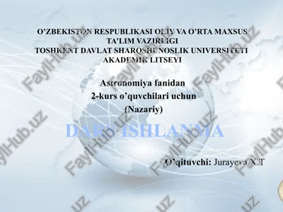 quyosh sistemasining tuzilishi.sutkalik va sutkalik gorizontal parallaks — PPTX