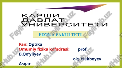 interferensiyaning ishlatilishi — PPTX