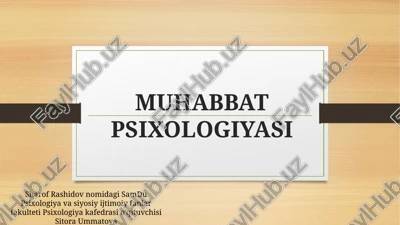 muhabbat psixologiyasi — PPTX