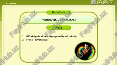 yorug‘lik difraksiyasi — PPTX