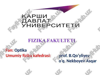 optika — PPTX