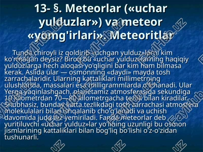 meteorlar — PPT
