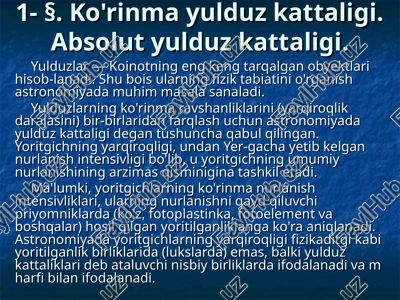 yulduzlar — PPT