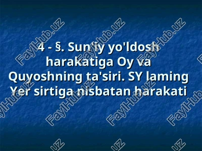 sy yo‘ldosh — PPT