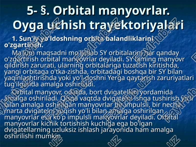 orbital manyovrlar — PPT