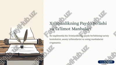 xristianlikning paydo bo'lishi (prezentatsiya) — PDF