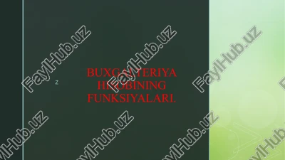 buxgalteriya hisobining funksiyalari — PPTX
