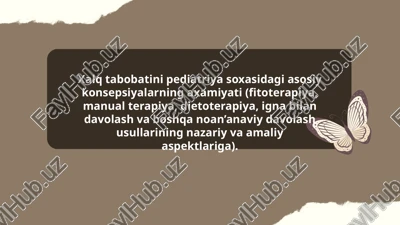 pediatriya soxasidagi asosiy konsepsiyalar — PPTX
