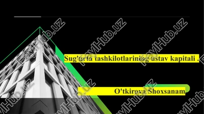 sug'urta tashkilotlarining ustav kapitali slayd — PPTX