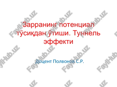 mikrozarra ishtiroki — PPT