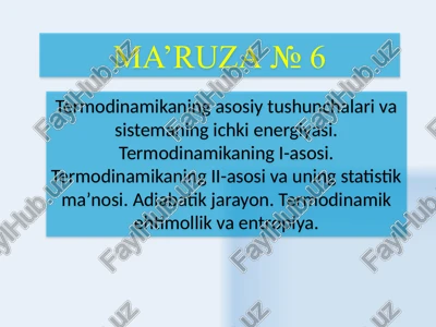 termodinamika — PPTX