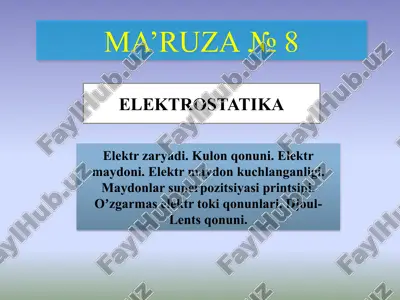 elektrostatika — PPTX