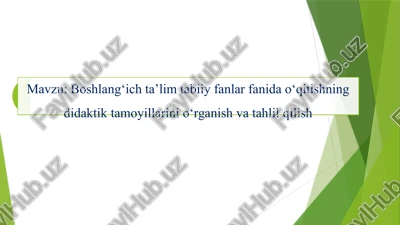 boshlang‘ich ta'lim bosqichi — PPTX