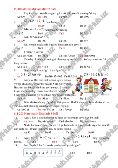 matematik amallar — DOCX