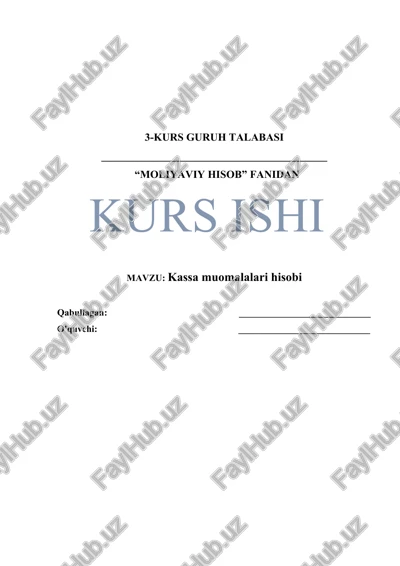moliyaviy hisob kursi — DOCX