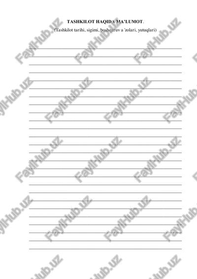 tashkilot haqida ma’lumot — PDF