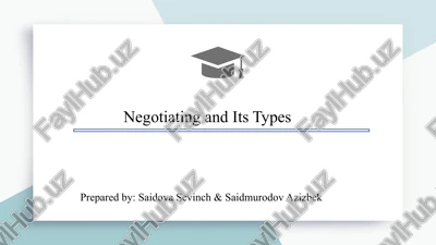 negotiating and its types slayd — PPTX