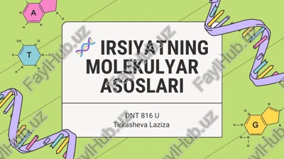 irsiyatning molekulyar asoslari — PDF