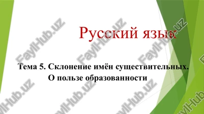 sklonenie imyon sushestvitelnix — PPTX