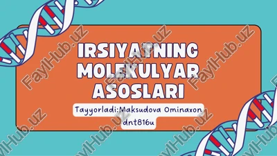 irsiyatning molekulyar asoslari — PDF