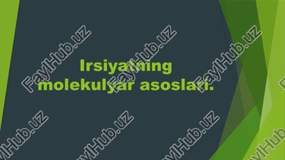 irsiyatning molekulyar asoslari — PPTX