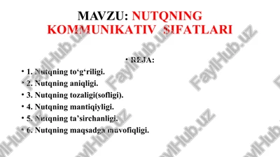 nutqningkommunikativsifatlari — PPTX