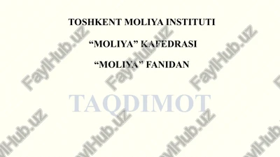 moliyaviy hisobot — PPTX