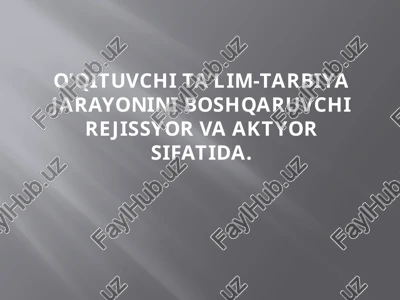 pedagogik maxorat — PPTX