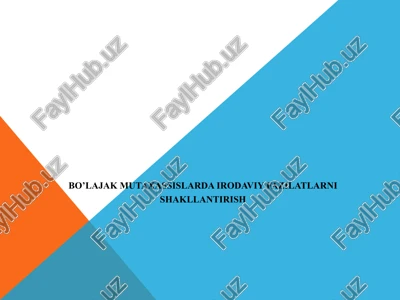 bo’lajak mutaxassislar — PPTX