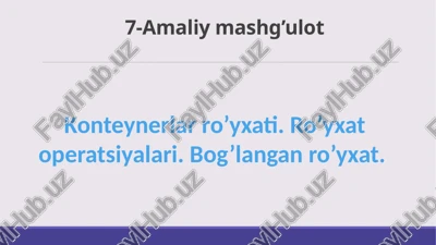 konteynerlar — PPTX