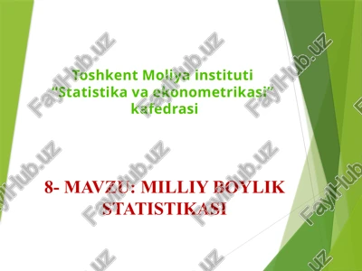statistika va ekonometrika — PPTX