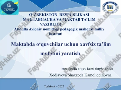 menejerlik o‘quv kursi — PPTX