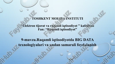 big data texnologiyalari — PPTX