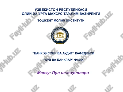 pul islohotlari — PPTX