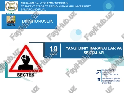 yangi diniy harakatlar va sektalar — PPTX